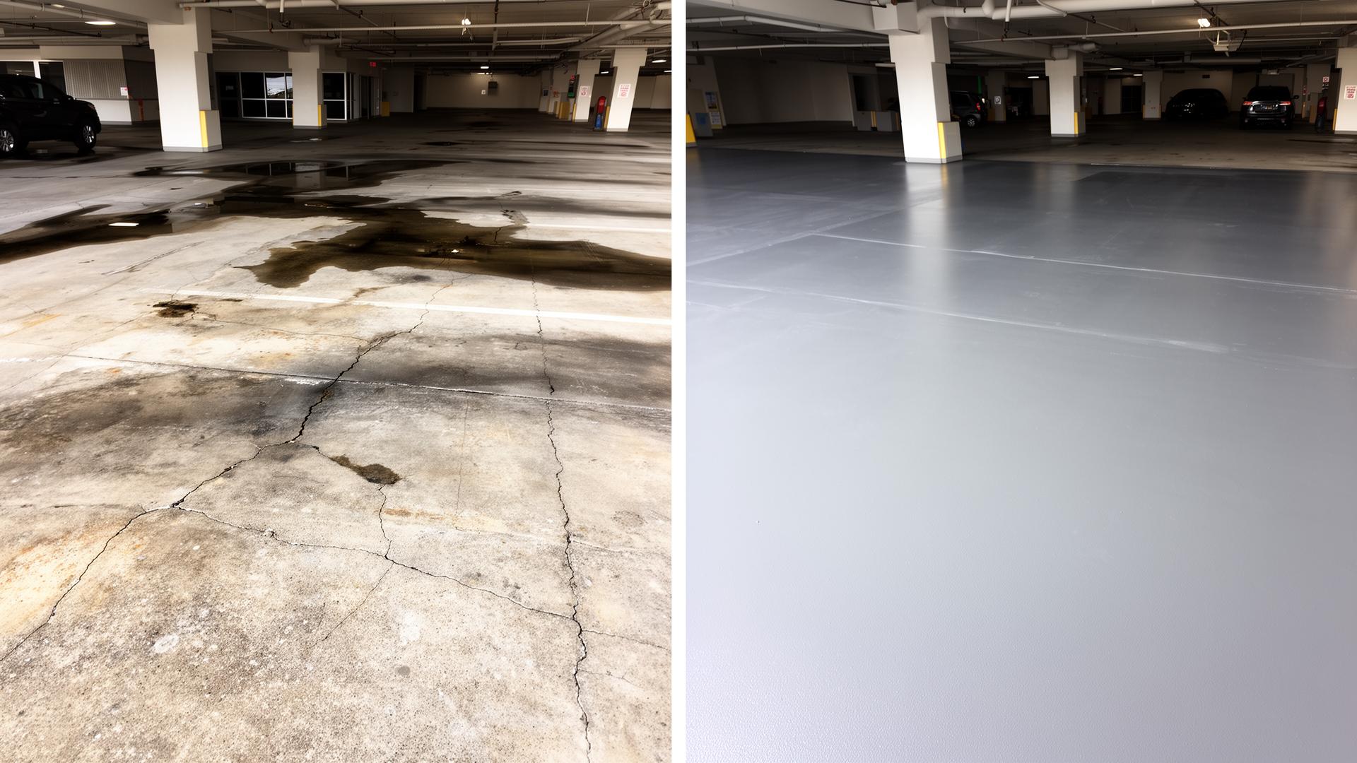 Building restoration project — before and after sealant work